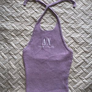 Armani Exchange Lavender Halter top